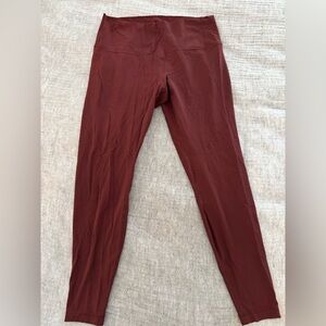 Lululemon Burgundy Red Align High Rise Leggings Size 14 Excellent Condition 28”